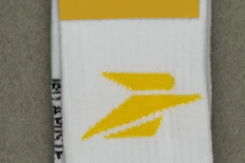 chaussettes sport logo jaune