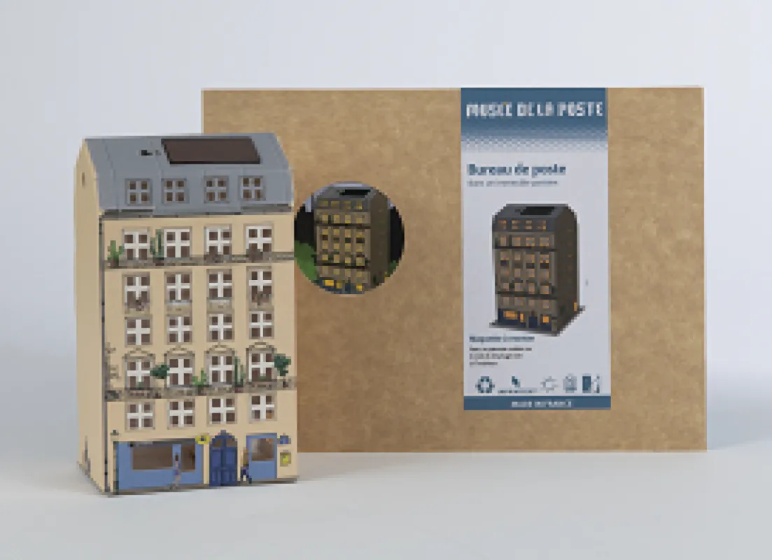 Vue 1 – Veilleuse solaire Bureau de poste en ville