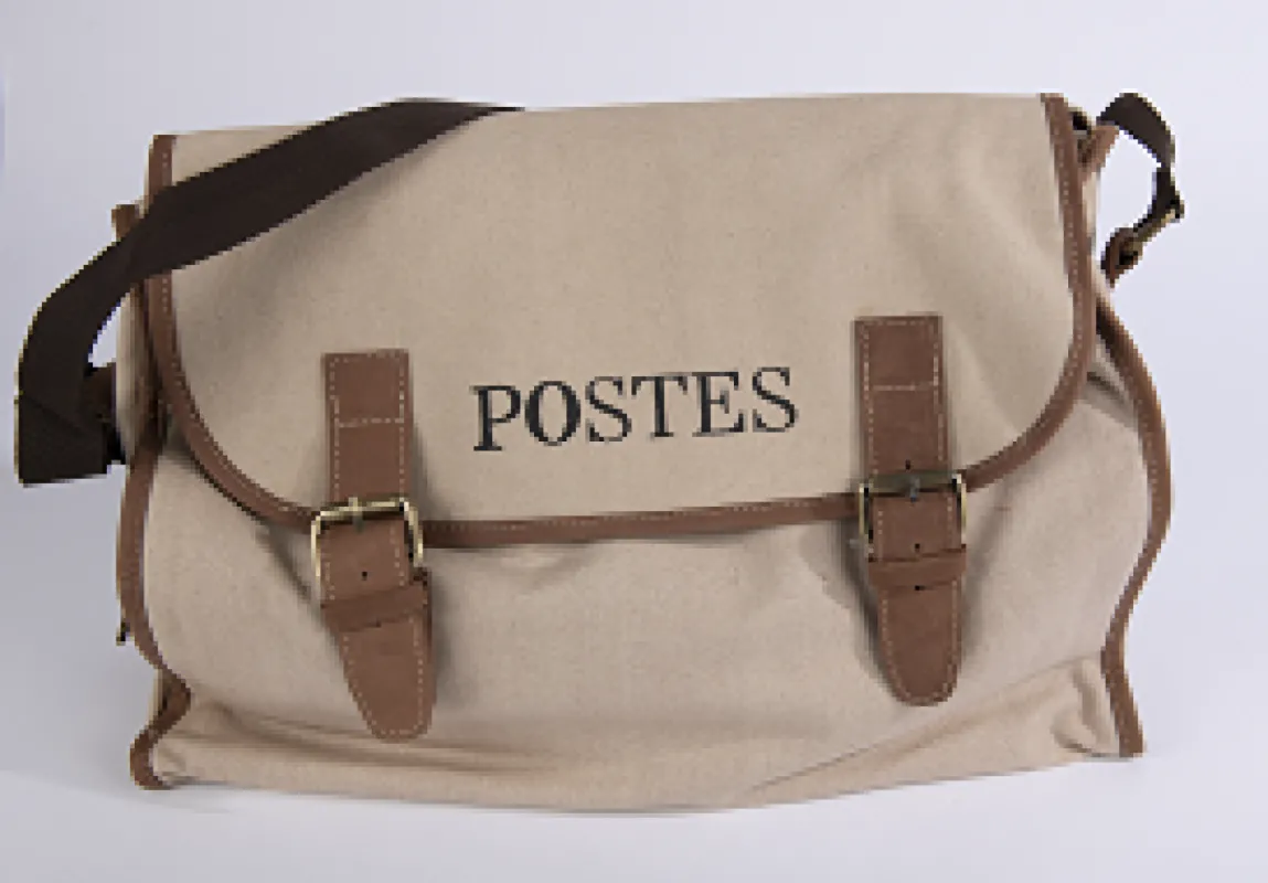 Vue 1 – Besace grand modèle beige