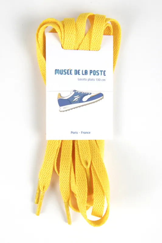 Vue 1 – Lacets plats jaune